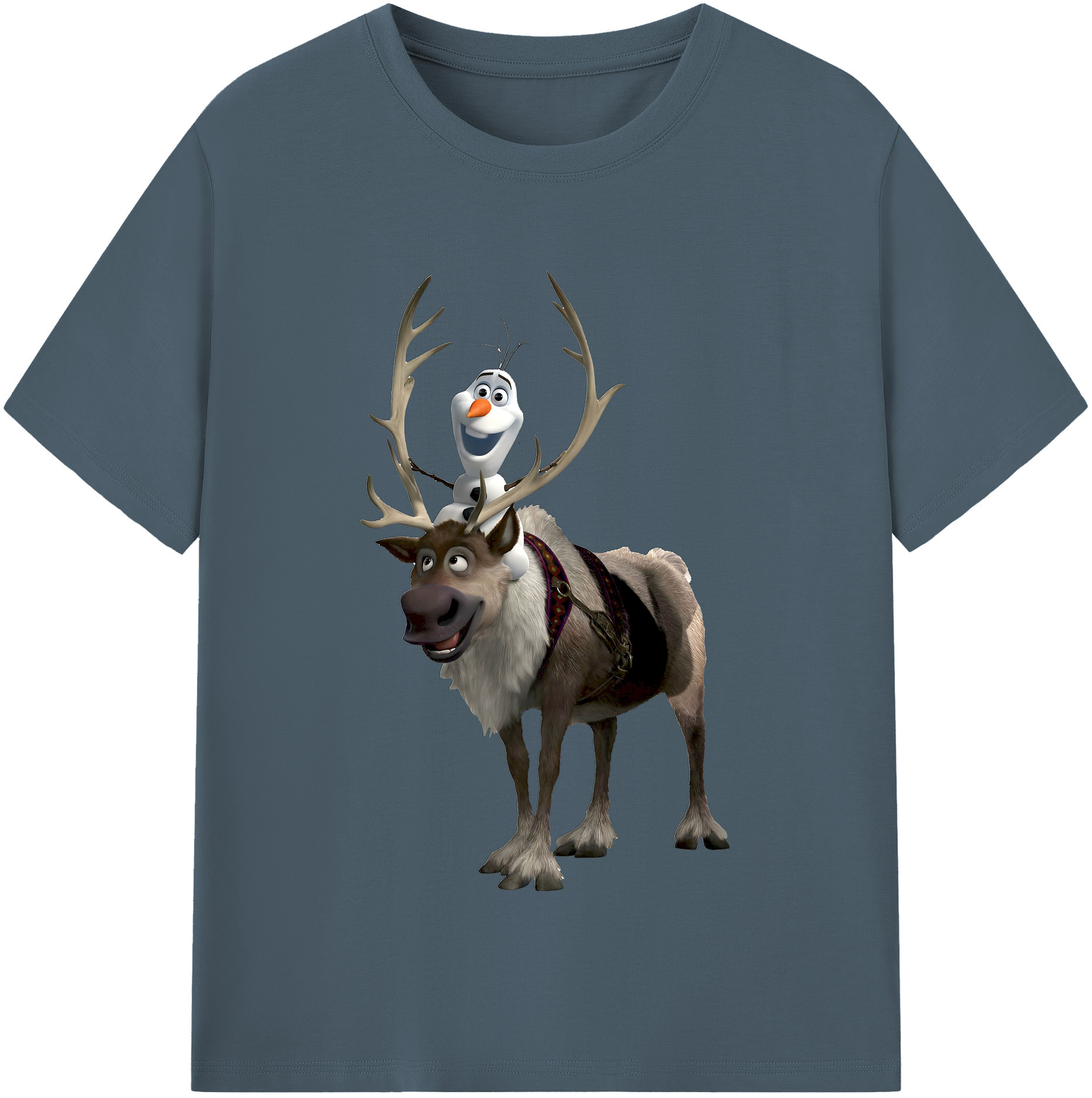 （画像用） アナと雪の女王 アンナ エルサ Frozen Anna Elsa 綿100％半袖Tシャツ（フロントプリント）